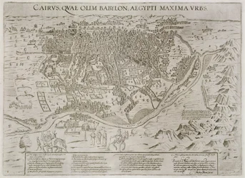 Stadtplan von Kairo, ca. 1600